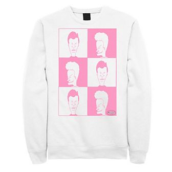 Men's Beavis and Butthead Checkered Design Sweatshirt