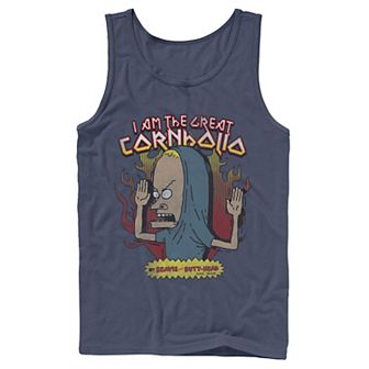Men's Beavis & Butthead Cornholio Fire Portrait Tank Top