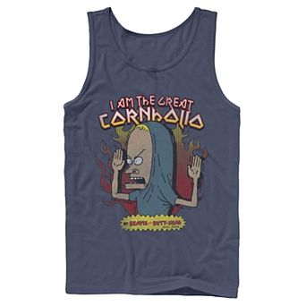 Men's Beavis & Butthead Cornholio Fire Portrait Tank Top