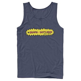Men's Beavis & Butthead Logo Distress Portrait Tank Top