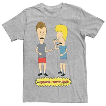 Men's Beavis & Butthead Metal Group Shot Logo Tee
