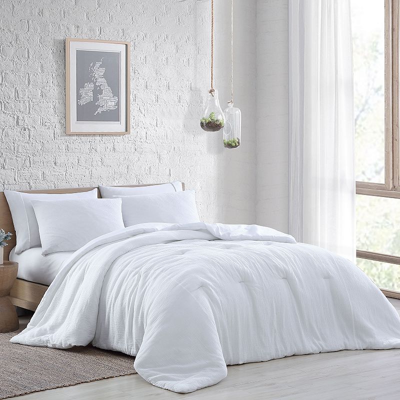 61007001 Geneva Annika Gauze Comforter Set, White, Queen sku 61007001