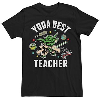 Men's Star Wars "Yoda Best Teacher" Homework Portrait Tee