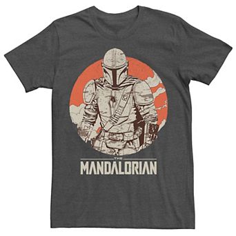 Men's Star Wars The Mandalorian Orange Sun Portrait Tee