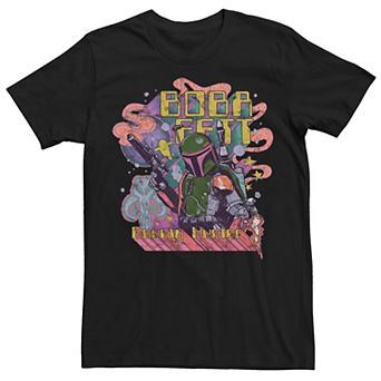 Men's Star Wars Bobba Fett Psychedelic Vintage Portrait Tee