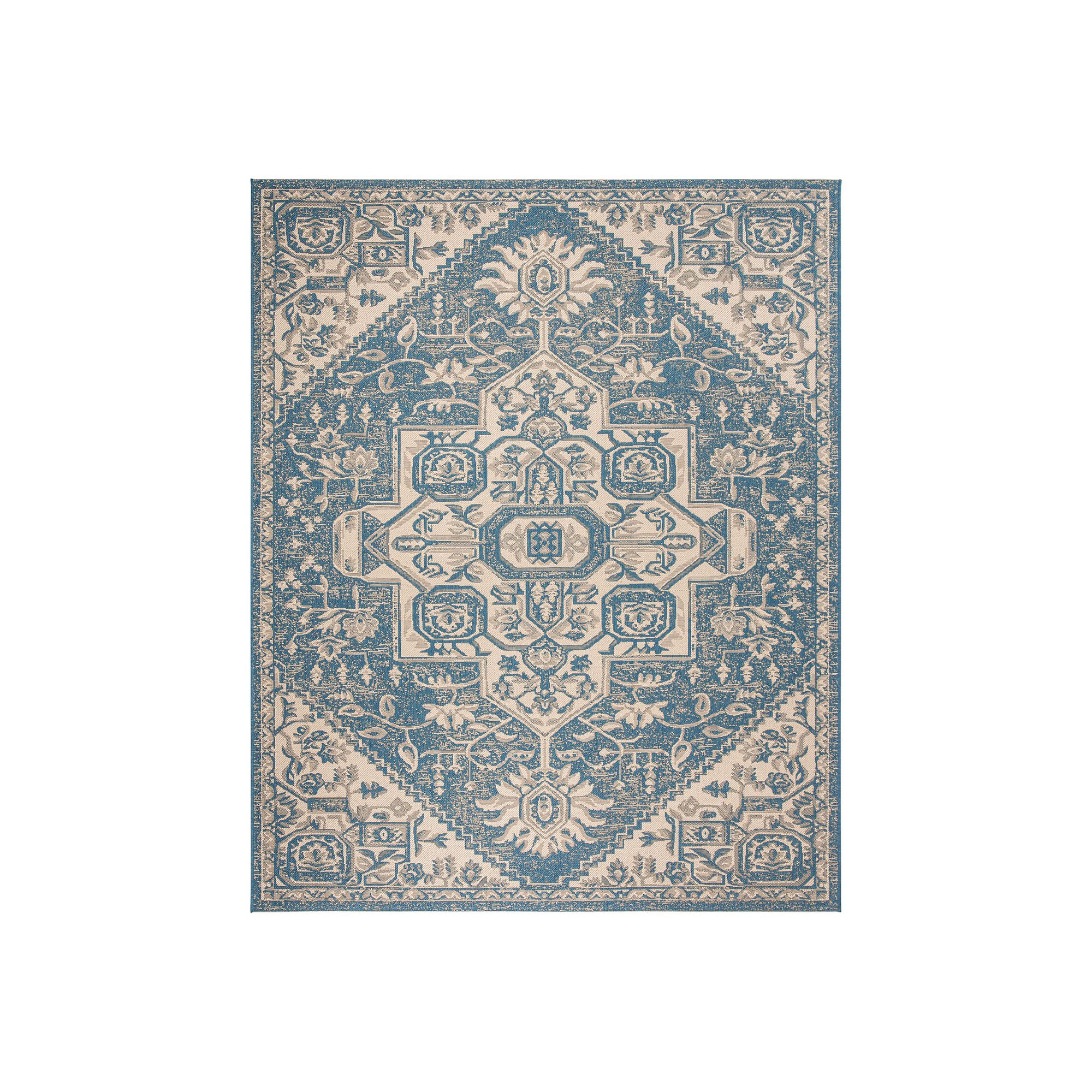 Safavieh Beachouse Lydia Indoor Outdoor Rug, Ivory Blue