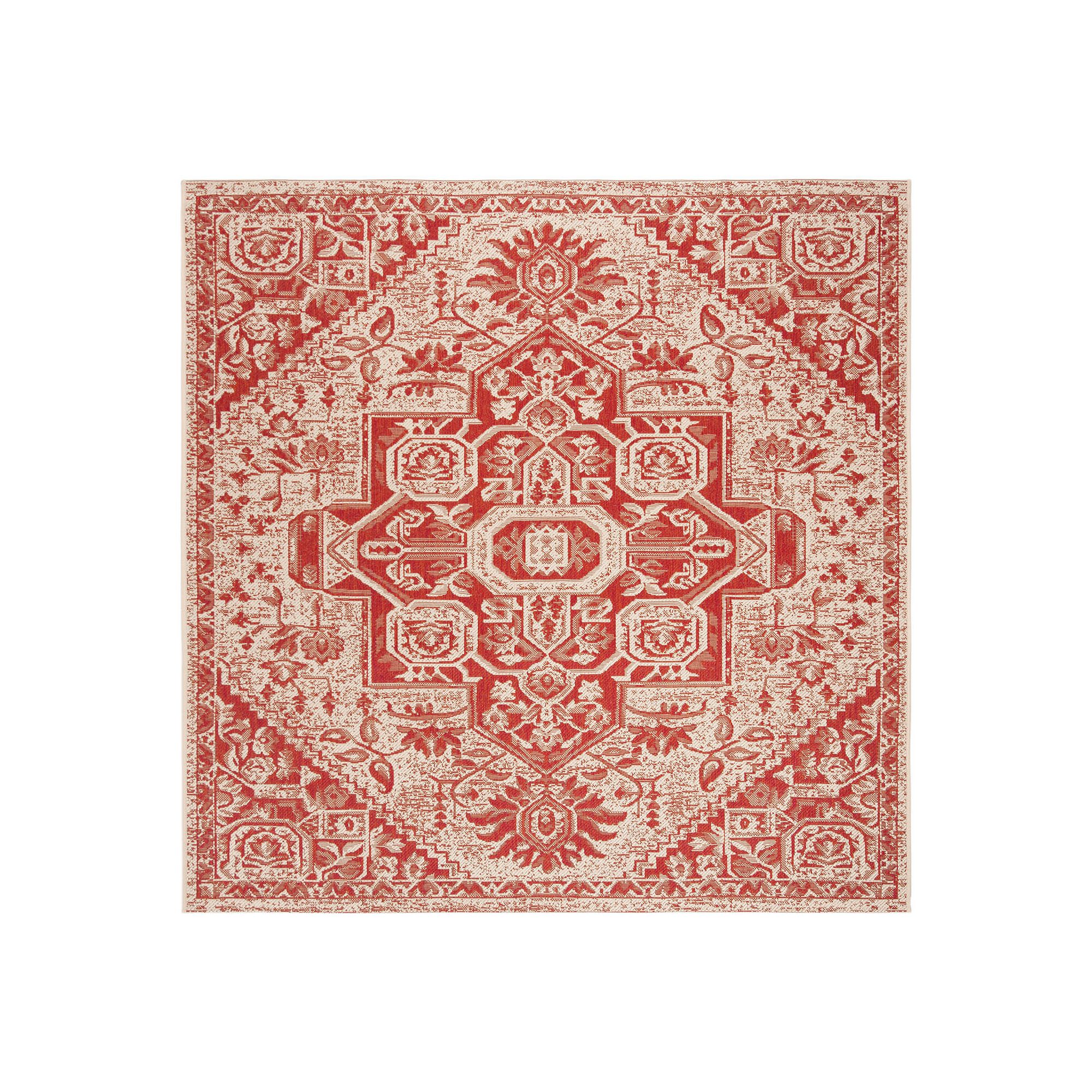 Safavieh Beachouse Lydia Indoor Outdoor Rug, Red Creme