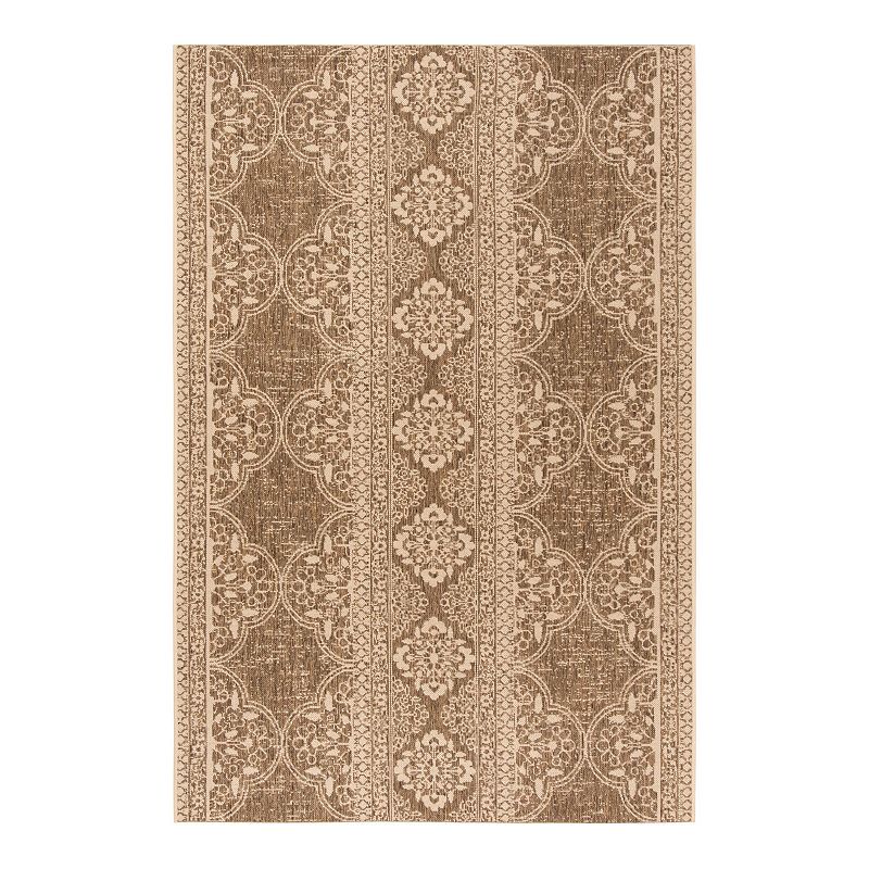 Safavieh Beach House Faith Indoor Outdoor Rug, White, 6.5 Ft Sq