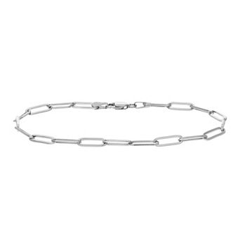 Color Romance 14k Gold Paper Clip Chain Bracelet