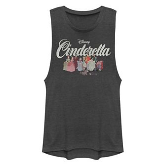 Disney's Cinderella Juniors' Title Logo Muscle Graphic Tank Top