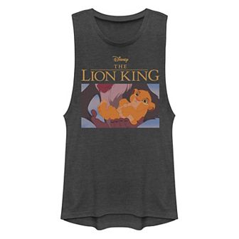 Disney's The Lion King Juniors' Baby Simba Movie Poster Muscle Graphic Tank Top