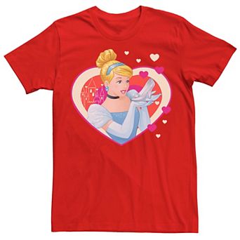 Disney's Cinderella Valentine's Sparkle Hearts Men's Tee