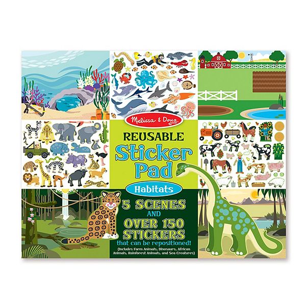 Melissa & Doug Reusable Sticker Pad, Habitats