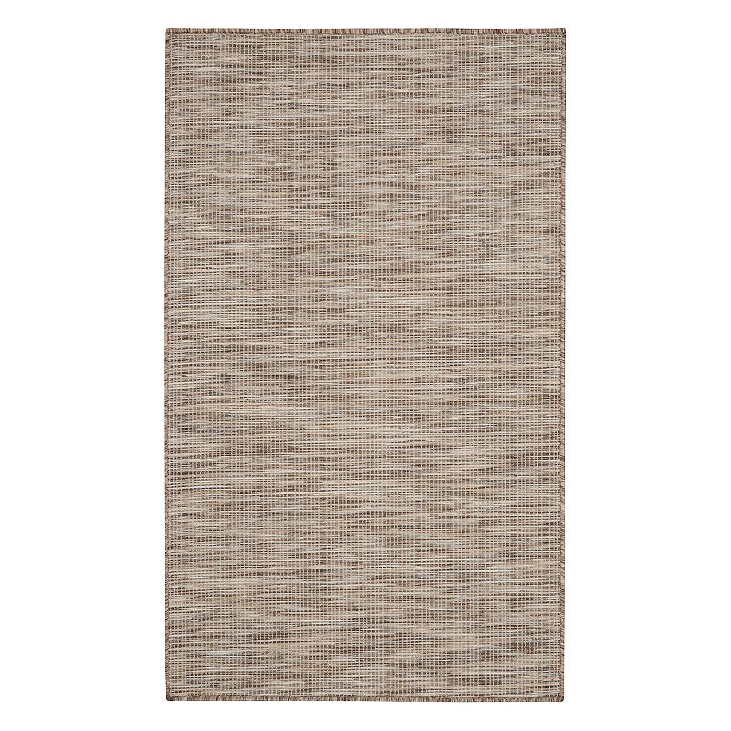 Nourison Positano Indoor/Outdoor Modern Solid Beige 2 2  x 8  Area Rug  (8  Runner)