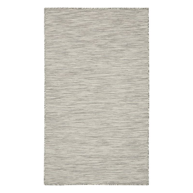 Nourison Positano Natural Indoor Outdoor Rug, Light Grey, 8X10 Ft