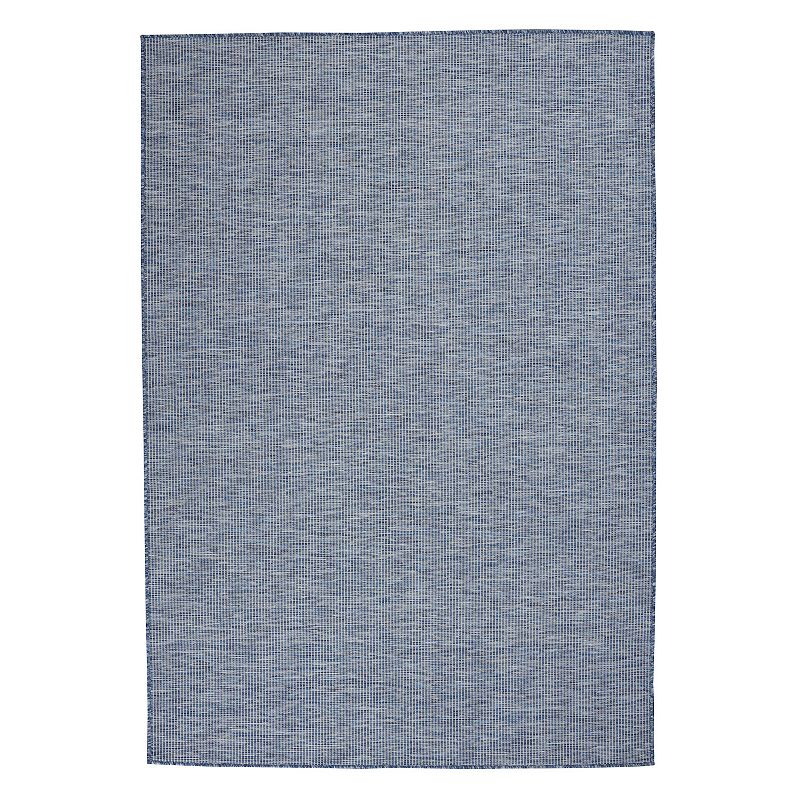Nourison Positano Natural Indoor Outdoor Rug, Blue, 7X10 Ft