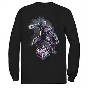 Men's Marvel Black Panther Movie Warrior King Graffiti Pop Tee