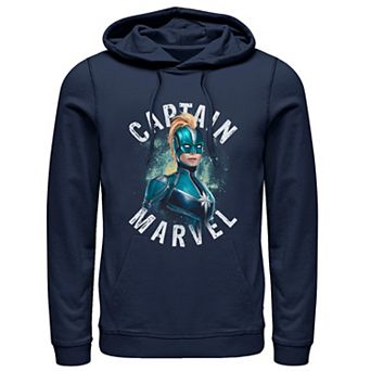 Men's Marvel Captain Marvel Blue Glow Hoodie