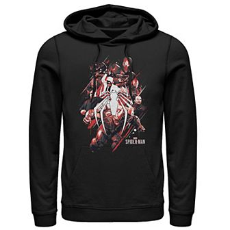 Men's Marvel Spider-Man Game Villains Around Logo Hoodie