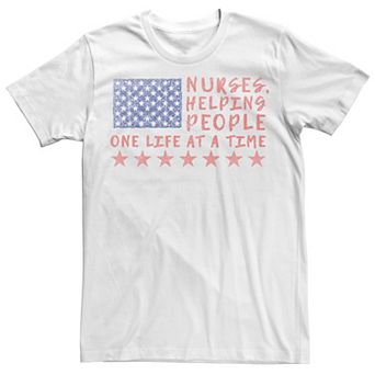 Men's Nurses Helping People One Life At A Time Tee