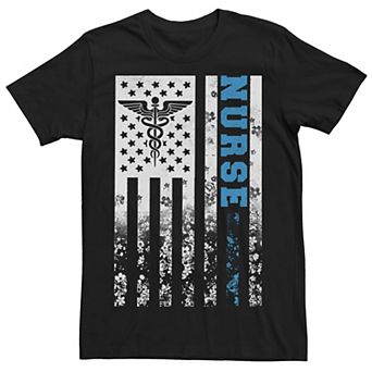 Men's Nurse Distressed Flag Tee