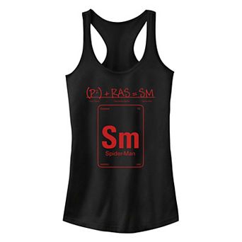 Juniors' Marvel Spider-Man Periodic Equation Poster Graphic Tank Top