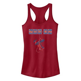 Juniors' Marvel Spider-Man Periodic Element Tiles Graphic Tank Top