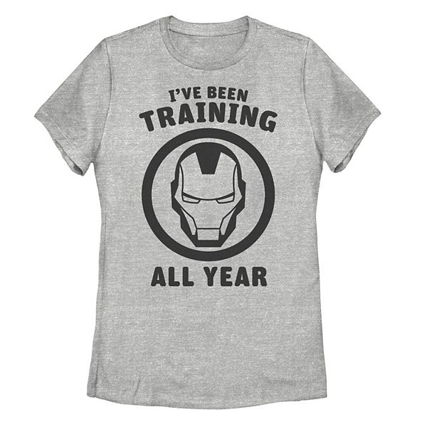 juniors marvel avengers iron man i ve been training all year logo graphic tee
