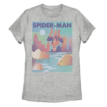 Juniors' Marvel Spider-Man City Skyline Graphic Tee