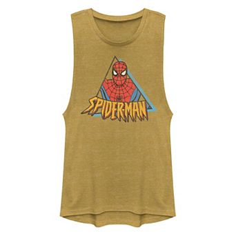 Juniors' Marvel Spider-Man Retro Triangle Muscle Tank Top