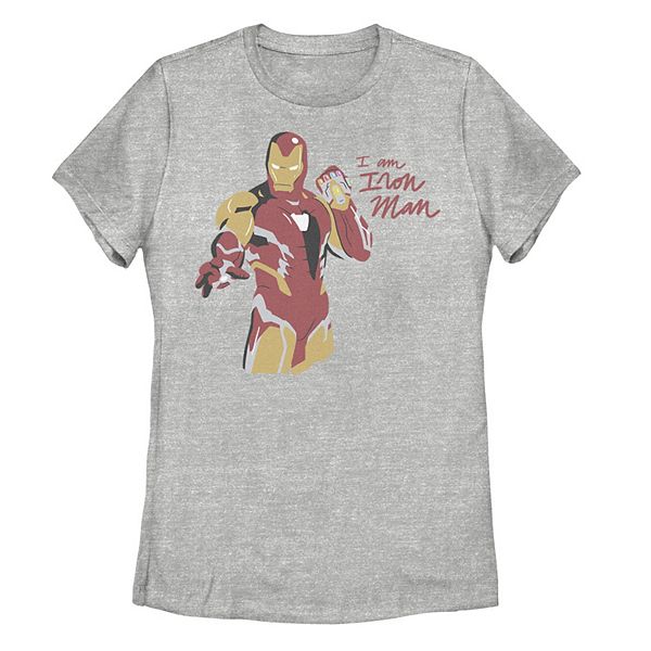 Juniors' Marvel Avengers Endgame Iron Man Scribbles Tee