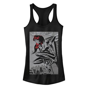 Juniors' Marvel Black Widow Classic Retro Panel Art Tank Top