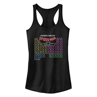 Juniors' Marvel Periodic Table Of Spider-Man Tank Top