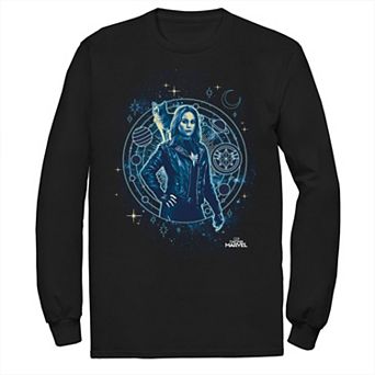 Men's Marvel Captain Marvel Goose Geometric Circle Space Tee