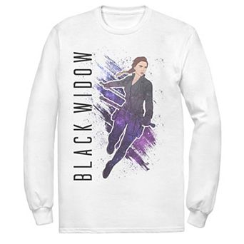 Men's Marvel Avengers Endgame Black Widow Galaxy Painted Tee