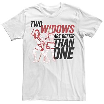 Men's Marvel Black Widow Two Widows Are Better Than One Portrait Tee