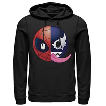 Men's Marvel Spider-Man Half Spidey Half Venom Emoji Hoodie