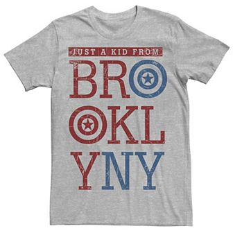Men's Marvel Captain America Kid From BROOKLYN Stack Tee