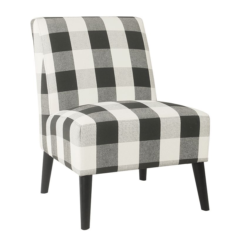 HomePop Modern Armless Accent Chair, Black - 49871290 - Furniture Add sophisticated style to your living space with  sku 49871290