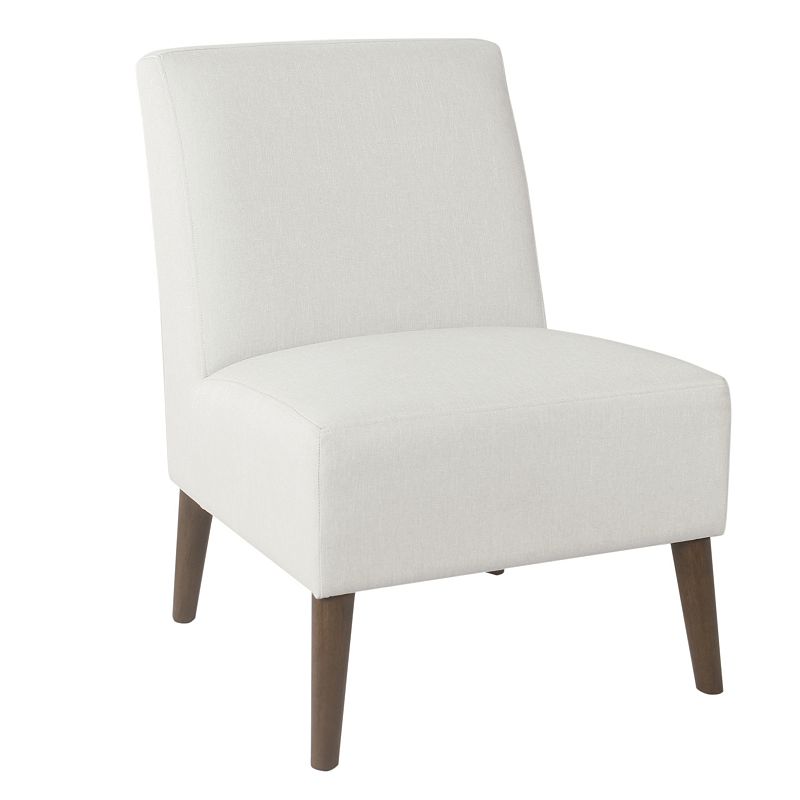 HomePop Modern Armless Accent Chair, White