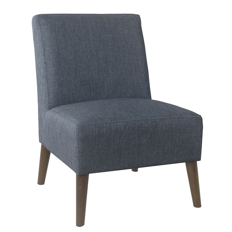 HomePop Modern Armless Accent Chair, Blue