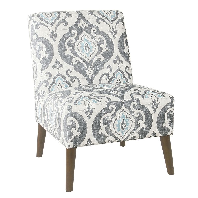 HomePop Modern Armless Accent Chair, Blue