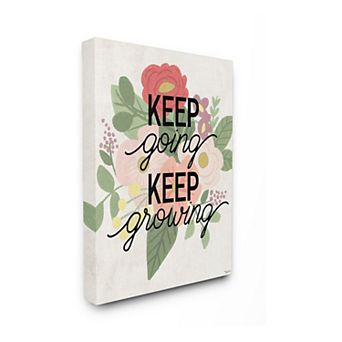 Stupell Home Decor Keep Growing Flower Oversized Stretched Canvas Wall Art by Gigi Louise