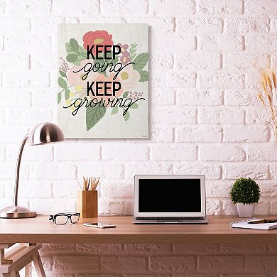 Stupell Home Decor Keep Growing Flower Oversized Stretched Canvas Wall Art by Gigi Louise