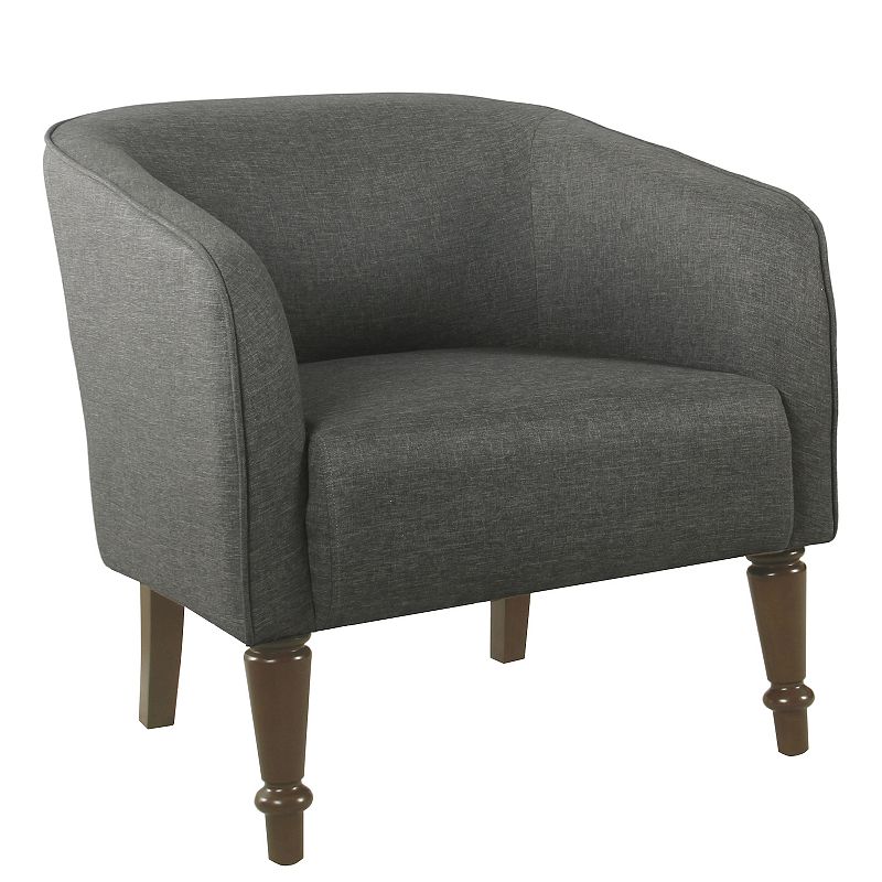 HomePop Traditional Barrel Chair, Grey