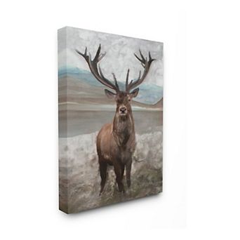 Stupell Home Decor Moose Encounter Canvas Wall Art