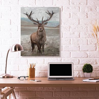 Stupell Home Decor Moose Encounter Canvas Wall Art