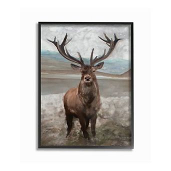 Stupell Home Decor Moose Encounter Framed Wall Art