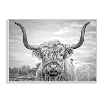 Stupell Home Decor Highland Cow Plaque Wall Art