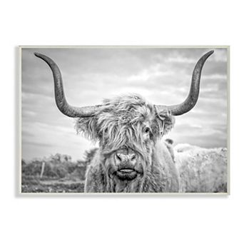 Stupell Home Decor Highland Cow Plaque Wall Art